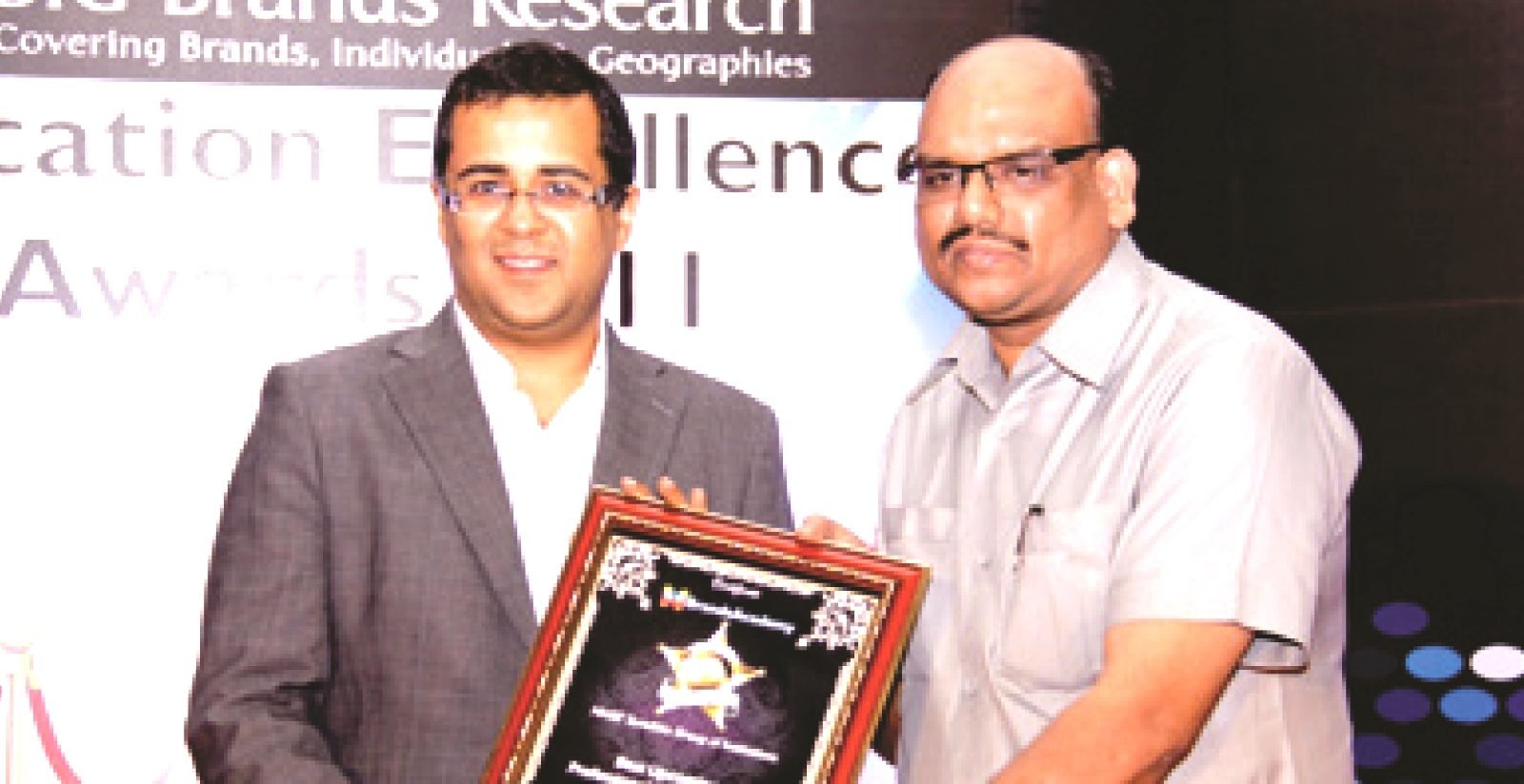 Awarded by Ketan Bhagat Director 3 idiots movie